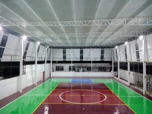 Estrutura metálica e Construção de quadra poliesportiva